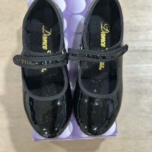 Dance Class Shiny Black Kids Dress Shoes